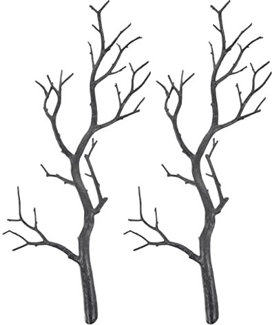 Kunstblumenstrauss Künstlicher Dekozweig 2 Stücke Trockenzweig Künstliche Kunst Antler Getrocknete Baumast für Hochzeitsfeier Home Home Hotel Dekoration Schwarz Grünpflanzen Trockenblumen