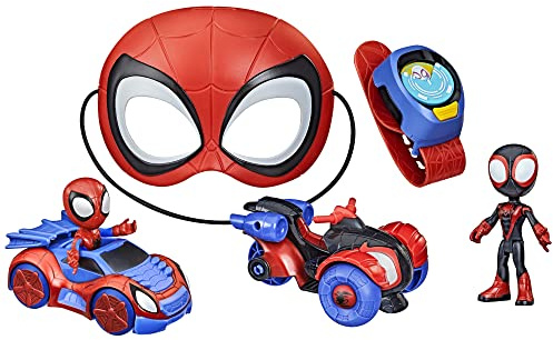 Hasbro Marvel Spidey e i Suoi Fantastici Amici, Set Super Spidey, Giocattoli per Roleplay, Auto Giocattolo, Maschera di Spider-Man, Action Figure [Esclusivo Amazon]