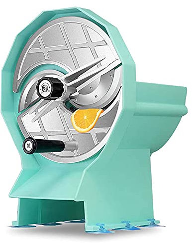 Multifunktionaler Lebensmittelschneider, kommerzieller manueller Gemüse-Obstschneider, Dicke einstellbar 0-12 mm, geeignet für Zitrone, Kartoffel, Zwiebel