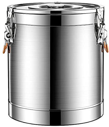 VIXPET Bidon De Lait en Acier Inoxydable, Seau De Stockage De Lait De Baril De Fermentation À La Maison Transportable 10L, Réservoir De Lait avec Robinet, Baril D'isolation en Acier Inoxydable-A
