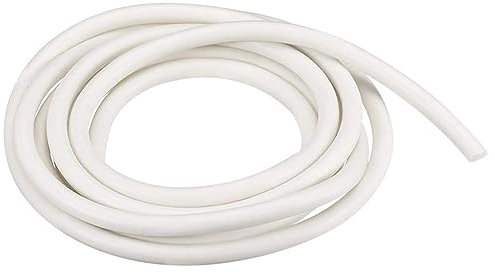 TA-VIGOR Silicone Foam Seal Strip 6mm Dia x 4m Long, 13ft Round Solid Sponge Strip White Rubber Weather Stripping for DIY Gasket, Foam Tubing, Crafts
