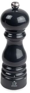 PEUGEOT - Pfeffermühle Paris u'Select 18 cm - ParisRama - 6 voreingestellte Mahlgrade - Aus PEFC-zertifiziertem Holz - Französiches Know-How - Schieferfarben lackiert