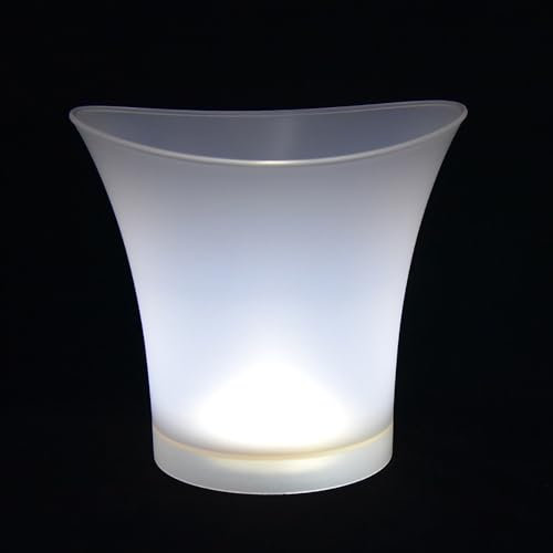 Wine Seau à Glace LED Grande capacité Seau à Glace Lumineux Rechargeable Champagne vin Boissons bière Seau à Glace Party Bar,White