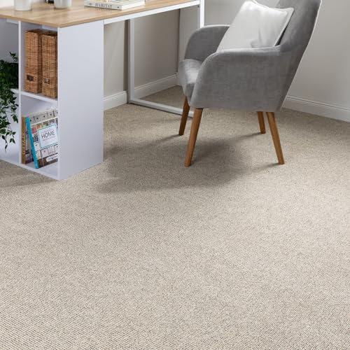 Steffensmeier Teppichboden Rhodos Meterware | Auslegware für Kinderzimmer Wohnzimmer Schlafzimmer | Creme Beige, Größe: 200x300 cm