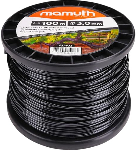 MAMUTH Agro LINE PET-Polyesterseil SCHWARZ 3,0mm 100m AG-102 - Hochwertiges, witterungsbeständiges Seil für Landwirtschaft und Gartenbau