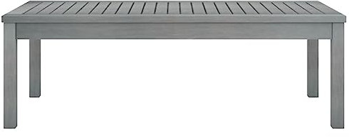 HETFTJN Loungetisch Outdoor Campingtisch Klein Bistrotisch Outdoor Picknicktisch - Couchtisch 100x50x33 cm Grau Massivholz Akazie für Garten Innenhof Terrasse Speisesaal