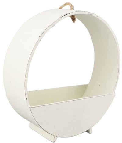 aqxreight Fioriera Rotonda per Piante Grasse da Parete, Fioriera Sospesa in Legno di Cedro per Piante Grasse, Vaso da Fiori in Stile Rustico Americano con Design retrò, Adatto per Uso