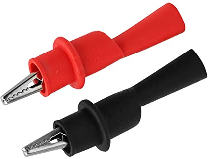 Pinces crocodiles compactes avec protection complète Pince crocodile électrique pour multimètre, fils de mesure, test de stylo, sonde de câble