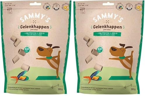 bosch TIERNAHRUNG Sammy’s Gelenkhappen | Funktionssnack für Hunde | Zur aktiven Unterstützung der Knorpel und Gelenke | 1 x 350 g (Packung mit 2)