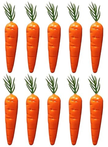 Abaodam 10pcs Artificial Carrots Mini Simulation Carrot Toys for Micro Landscape and Fairy Garden Decoration