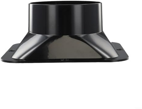 Oniissy ABS-K-Verbindungsstück, quadratischer Flansch, Kunststoff, für 100–300 mm Schlauch-Rückschlagventilteil, Kanalverbinder für Badezimmer, Küche, ABS-Kunststoff für quadratischen Flansch