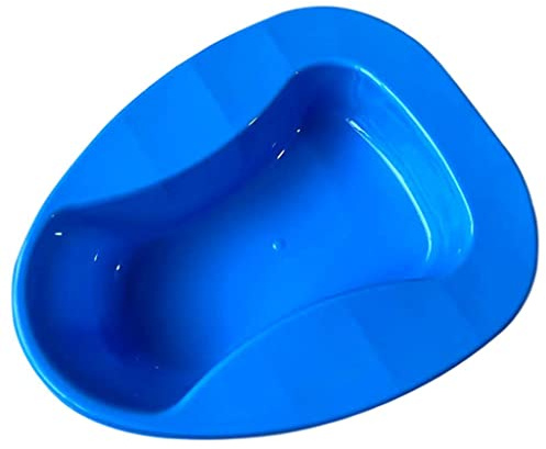 1 Pcs Bedpan Anti-Splash Big Blue for Bedbound Patient Home Use Nursing