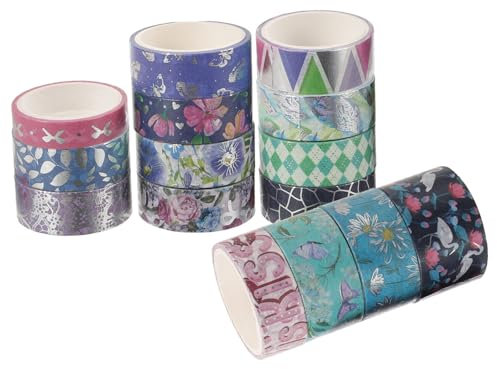 VILLCASE 17rollos Cinta Washi Cinta Decorativa para Diario Scrapbooking y Cajas De Washi Vintage para Álbumes De Recortes