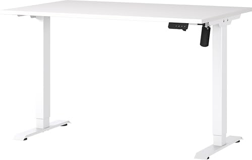 Germania Schreibtisch 8022-84, in Weiß, elektr. höhenverstellbar, 120 x 119 x 80 cm (BxHxT)