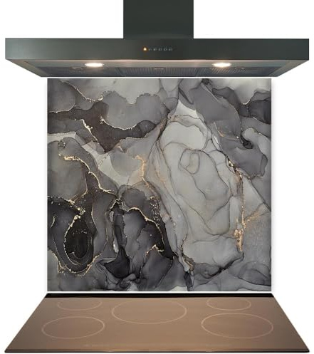 Colour2Glass Printed Toughened Glass Splashback for Kitchen, Tempered Heat-Resistant Glass Splashbacks with Polished Edges for Cooker and Hob Backsplash (Design 2048, 60 x 65cm)