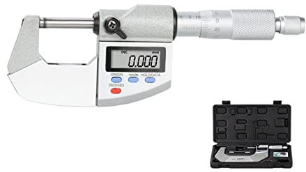 KONGMM Micrometro, Micrometro IP65. Micrometro Digitale Esterno 0-25/50/75 / 100mm 0.001MM Acqua/a Prova di Olio Impermeabile Misura Misura Calibro(0-25mm)