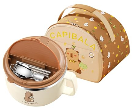 Genérico Schüssel Set | 1300 ml Capybara Schüssel Mit | Großes Fassungsvermögen Geschirr Für Tägliche Mahlzeiten Suppe Nudeln Salat Müsli, Büro Schule Wohnheim Wohnung