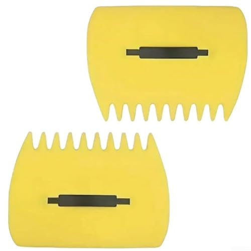 Rastrello per foglie da giardino, confezione da 2 raccoglitori di foglie in plastica gialla, strumento per la pulizia del cortile esterno per raccogliere foglie cadute detriti di alberi