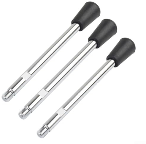 Paquete de 3 varillas de trabajo de acero al carbono para taladro de banco y fresadora, para rosca M12, 210 mm de longitud, compatible con accesorios de torno, negro/plateado