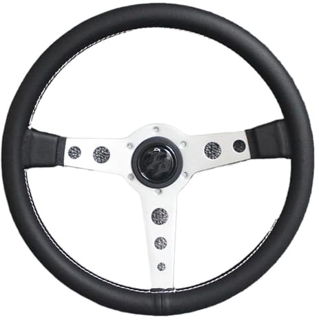Volante Universal De Competición De 14 Pulgadas Y 350 Mm Levas cambio en el volante(Plata)