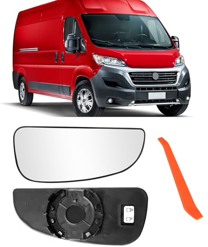 TTCR-II Rétroviseur pour Fiat Ducato/Citroen Jumper/Peugeot Boxer 2006-2021 | 1PC Verre Miroir Chauffant Ducato Rétroviseur Exterieur Jumper Côté Passager Miroir Latéral Boxer-Inférieur Droite