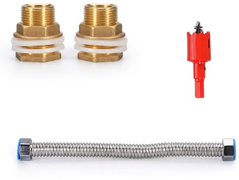 Jafurnestia Metall Schlauchanschluss 25 mm – Robuster Schlauchverbinder mit Dichtung, Universeller Schlauchadapter für Wasserfass, Kanister & Tanks