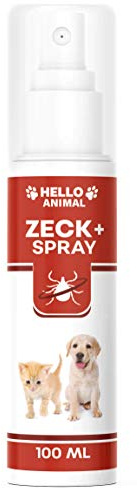 Hello Animal ZECK+ Spray 100ml – Natürliches Zeckenspray Hund & Katze mit Lavendelöl – Pflanzlicher Zeckenschutz Hund & Flohspray – Alternative zum Zeckenhalsband für Hunde