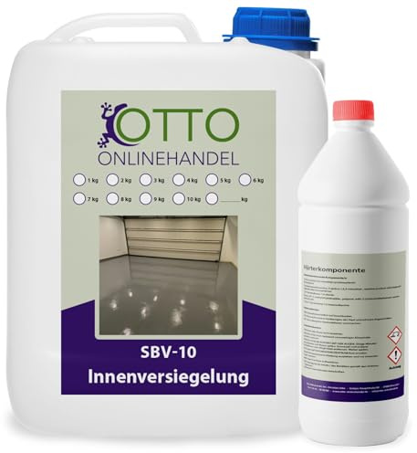 otto-online-handel 1,5KG 2K Epoxidharz Bodenbeschichtung Farblos für ca. 15qm in Seidenglänzend