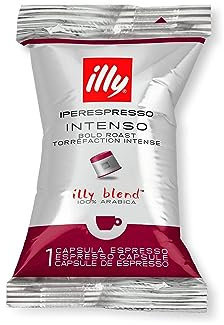 illy Coffee - iperEspresso Capsules x100 - illy Coffee Pods - Intenso Dark Roast - 100% Arabica Coffee Beans - Ideal for Espresso & Cappuccino - Francis Francis Compatible - Individually Wrapped