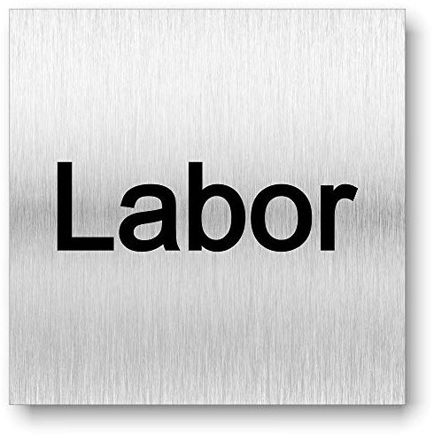 Türschild Labor UV Druck 12 x 12cm - 3mm Aluverbund - Made in Germany - Art.Nr. 2122