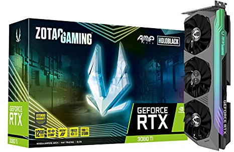 Zotac GAMING GeForce RTX™ 3080 Ti AMP Holo 12GB GDDR6X 384-bit 19 Gbps PCIE 4.0 Graphics Card, HoloBlack, IceStorm 2.0 Advanced Cooling, SPECTRA 2.0 RGB Lighting, ZT-A30810F