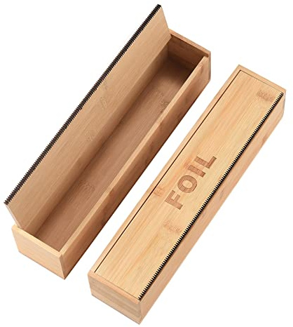 MSUIINT Lot de 2 distributeurs de papier sulfurisé en bambou avec emporte-pièce pour tiroir de cuisine