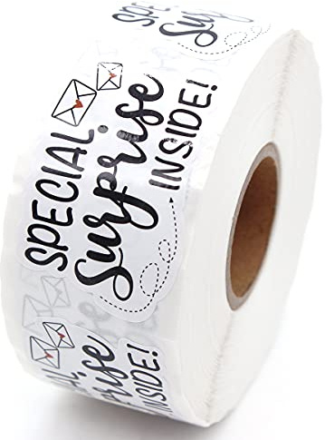 WUZYOU Special Surprise Inside Stickers, Funny Online Retailers Order Gifts Mailbox Paster, Coke Bag Packaging and Thank You Small Business and Other Purpose 1.7 L x 1.2 H 500 PCS