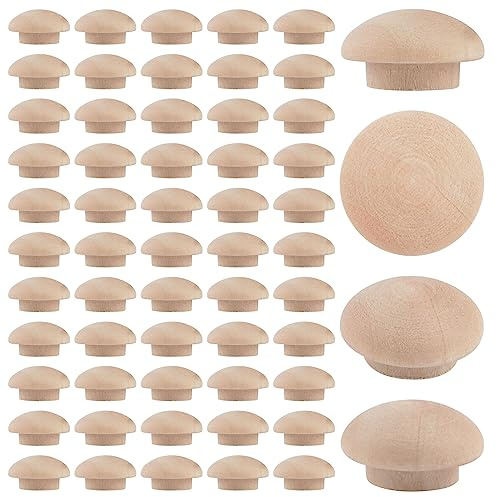 INCREWAY 120 stycken bokträpluggar 15 x 10 mm | perforerade pluggar av bokträ | trapppluggar av bokträ | infälld typ | kork till möbler