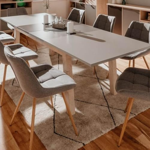 Ausziehtisch 160x90 Eiche und Grau - Epik 50A