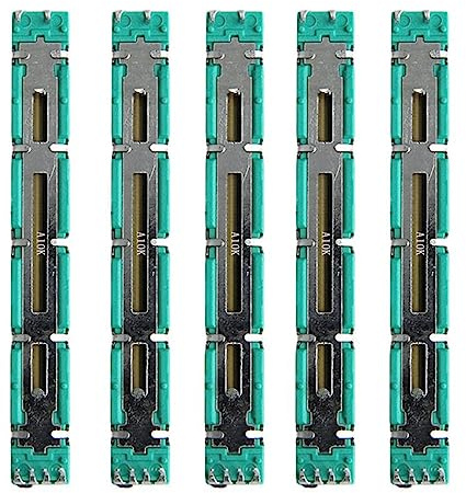 BYUTFA 5PCS 75mm Mixer Fader A20K/B20K/B50K Doppel Gerade Schiebe Potentiometer für Soundcrafts