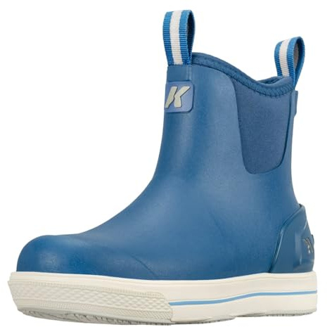 Korkers Women's Neo Flex Ankle Boot w/Fixed Kling-On Deck Soles,Blue, Size 9
