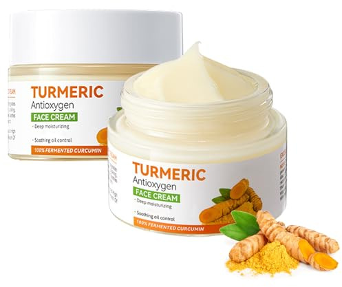 Kurkuma Gesichtscreme für Frauen - Kurkuma Anti-Aging Gesichtscreme - Dunkle Flecken Entferner für das Gesicht - Feuchtigkeitscreme Gesichtspflege Hydratisierend Anti-Oxidation - Festigung Glättung