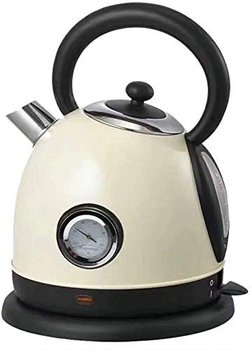 Hervidores, Hervidor inalámbrico con indicador de temperatura, Hervidores de acero inoxidable Bpa para hervir agua, Cafetera retro, Apagado automático y protección contra ebullición en seco, 1,8