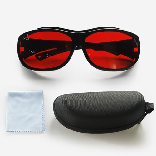 FONLAND Occhiali di Protezione Laser per Incisione Laser Marcatura OD7+ Occhiali di Pprotezione per Gli Occhi Luce Infrarossa Vicina Blu Verde Occhiali Sicurezza Laser a Fibra di Luce UV.