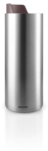 EVA SOLO | Urban to Go Becher 0,35 L Vintage Braun | Doppelwandiger Thermobecher mit Vakuumisolierung | Spülmaschinenfester Becher mit praktischer Halteschlaufe und Klickdeckel | Vintage-Braun