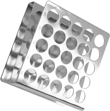 Reagenzglasgestell aus Edelstahl Laborröhrchenständer Labor Reagenzglasgestell Gestell für Laborröhrchen Laborständer für Reagenzgläser Reagenzglasständer Rostfreier Stahl JECOMPRIS