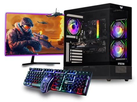 Veno Scorp Gaming PC 22 Monitor Bundle Intel Core i7-6700 Processor RX 580 8GB Graphics Card - 16GB Ram - 1TB NVMe SSD - 550W PSU - Windows 10 - WiFi - Neonzilla 4