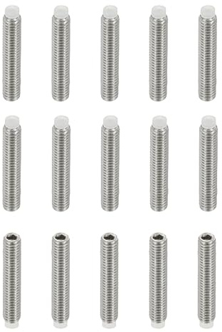 PATIKIL Vis Sans Tête M3x16mm Pointe en Nylon, 15Pcs Vis à Tête Creuse Hexagonale Métrique en Acier Inoxydable 304, Antidérapantes, à Entraînement Hexagonal Interne