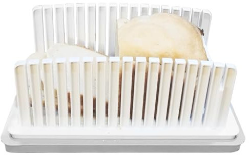 Homemade Bread Slicer, Adjustable Toast Cutter Board, Safe and Harmless Cutting Guide for Bread, Cheese, Ham, Sandwiches, and Lunch Meats, 335x215x145mm, PP Material
