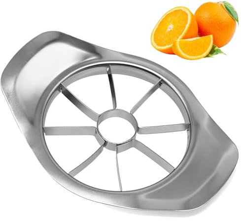 Stainless Steel Apple Cutter – Heavy-Duty Apple Slicer & Corer with 8 Sharp Blades, Ergonomic Handles – Quick & Easy Fruit Slicing for Apples, Pears & More