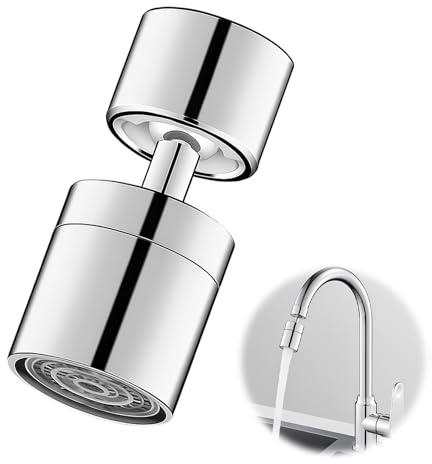 Aireador de grifo giratorio de 360°, boquilla grifo cocina, ducha fregadero cocina con adaptadores M22/M24, ahorrador de agua espumador grifo cocina
