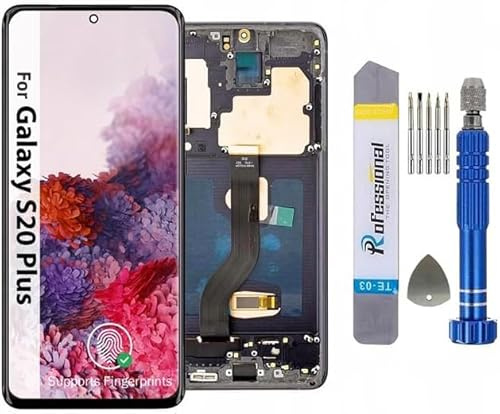 It'Go Écran Full OLED pour Samsung S20 Plus G985 OLED LCD Écran tactile de rechange avec outils Noir avec cadre Haute qualité