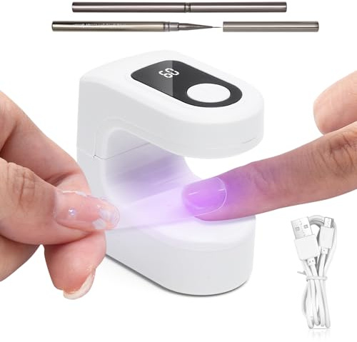 Mini UV Lampe Nagel UV Lampe, Tragbare Nagellack UV Lampe Nageltrockner für Gelnägel, LED Nagellampe, Kleine Flash Cure Nail Lamp, 30s/60s Timer, Mini UV Lampe, DIY Maniküre Zuhause & Reisen