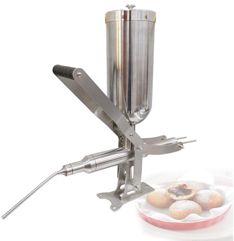LjyAeono Manual Churros Filler Maker Machine Spanish Donuts Dessert Churro Makers Stainless Steel Chocolate Jam Filling Machine Latin Fruit Machine for Commerial or Home